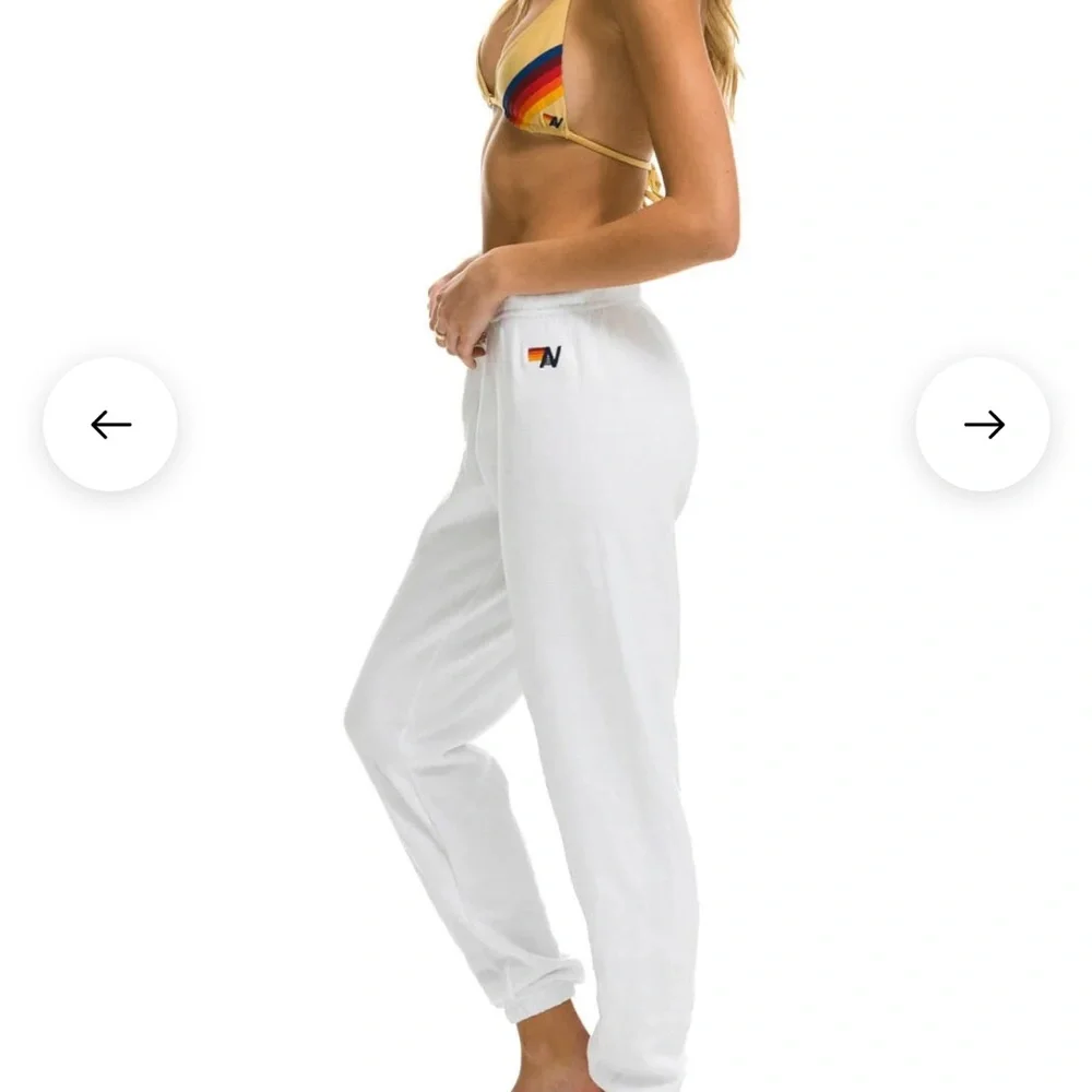 Aviator Nation White Logo Sweatpants XS - Picture 3 of 12